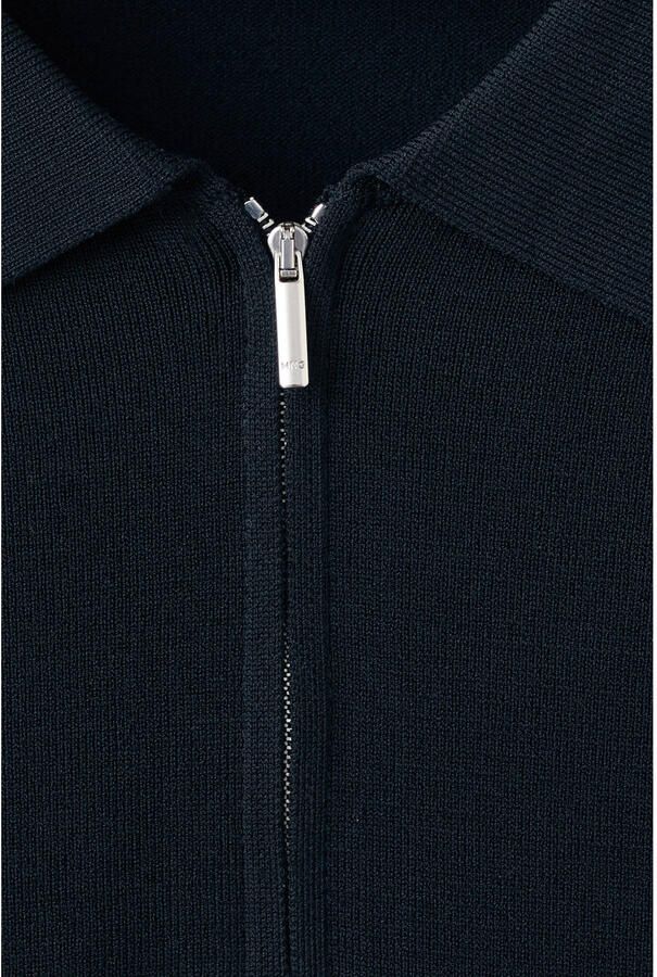 Mango Man slim fit polo donkerblauw - Foto 3