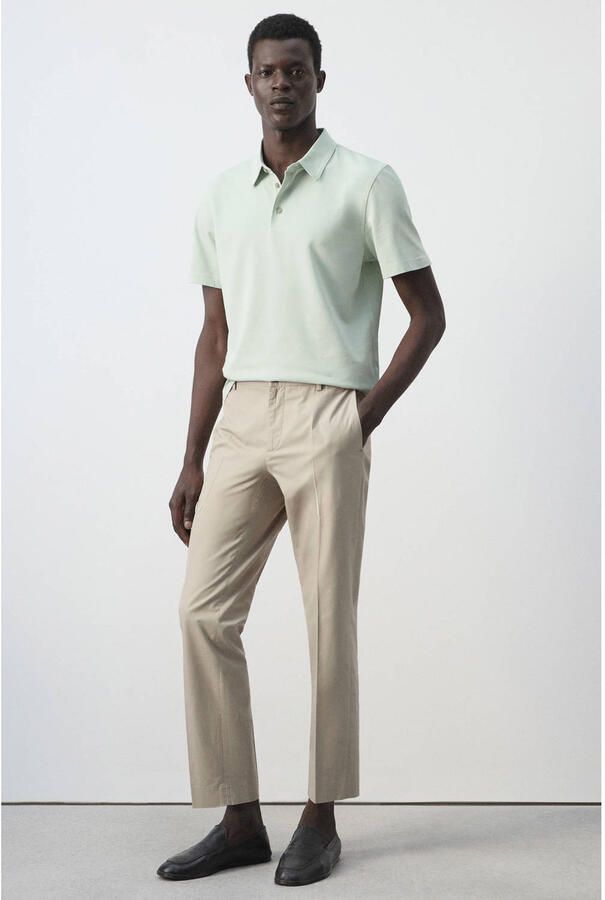 Mango Man slim fit polo groen - Foto 3