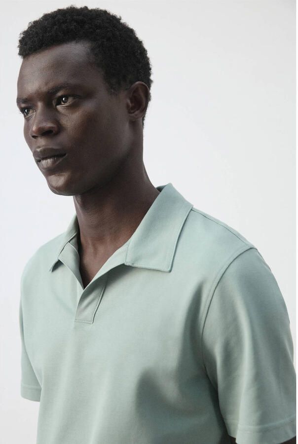 Mango Man slim fit polo groen - Foto 2