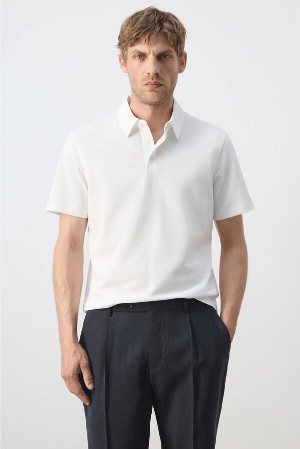 Mango Man slim fit polo wit
