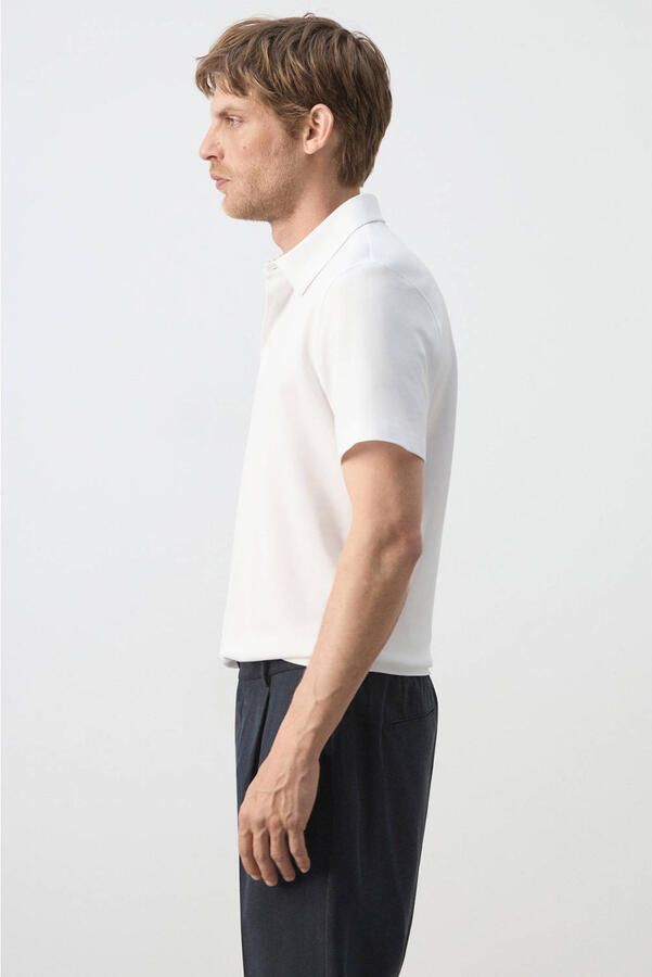 Mango Man slim fit polo wit - Foto 3