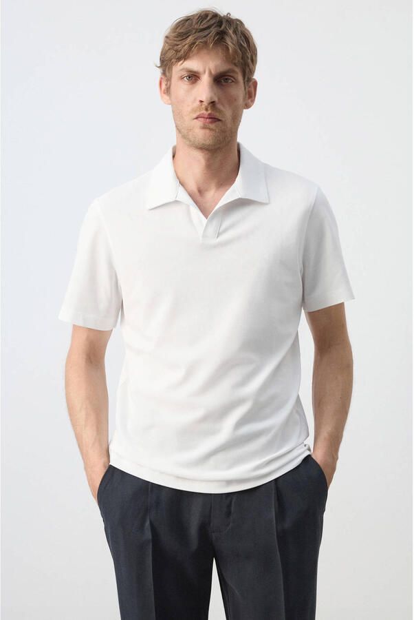 Mango Man slim fit polo wit