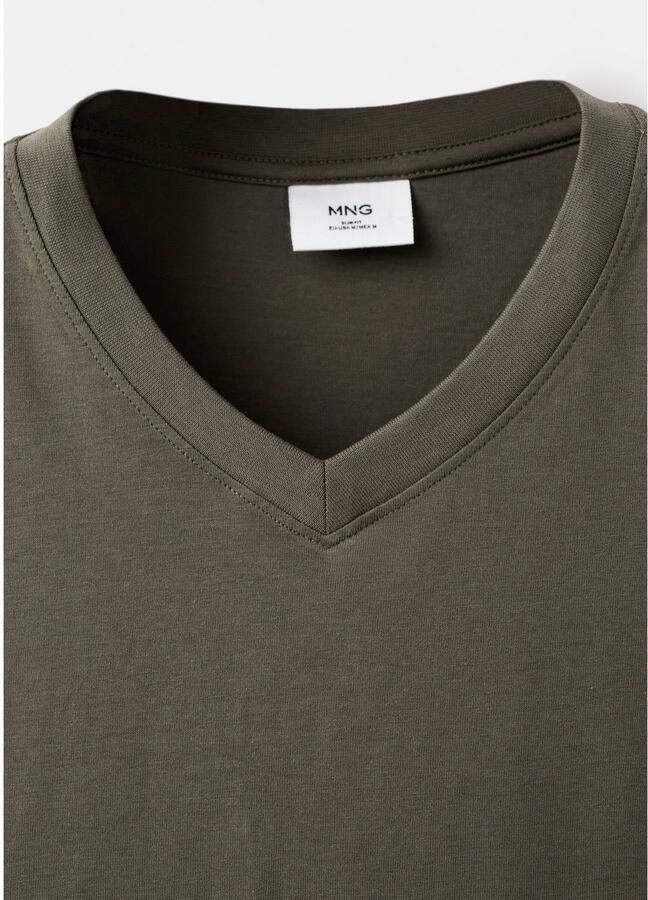 Mango Man slim fit T-shirt beige kaki - Foto 2