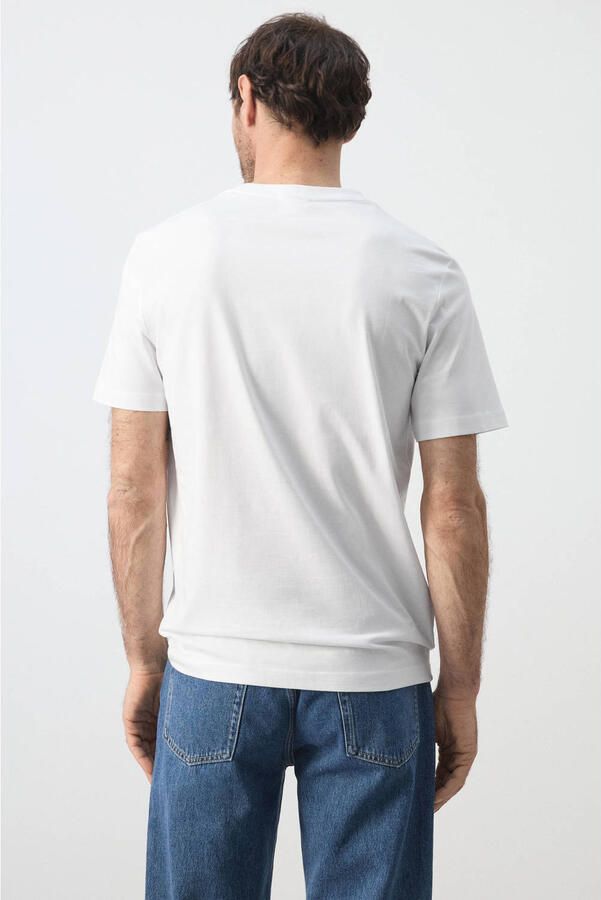 Mango Man slim fit T-shirt wit - Foto 2