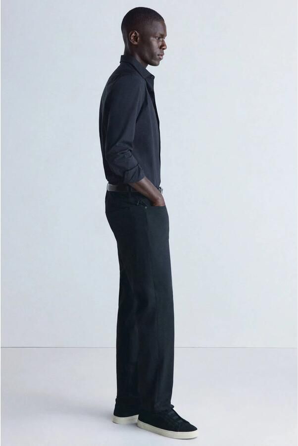 Mango Man slim fit zakelijk overhemd marine - Foto 3