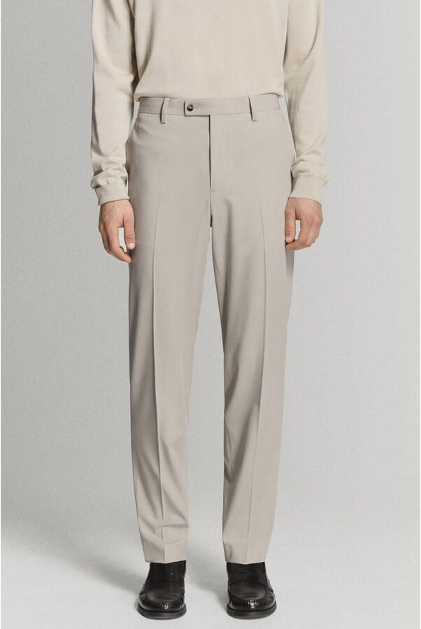 Mango Man slim pantalon beige