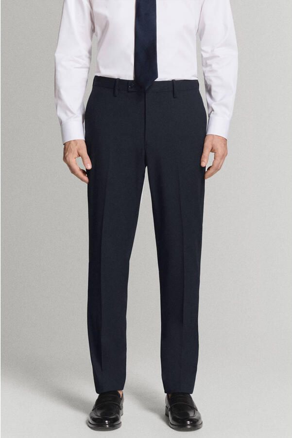 Mango Man slim pantalon donkerblauw