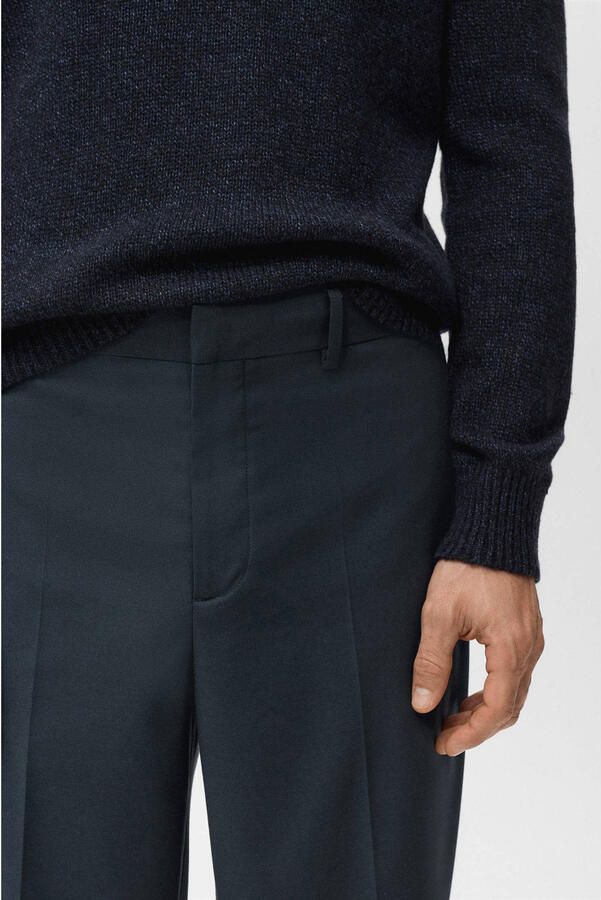 Mango Man slim pantalon donkerblauw - Foto 3