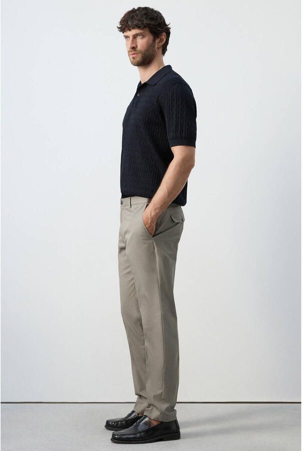 Mango Man slim pantalon taupe - Foto 2