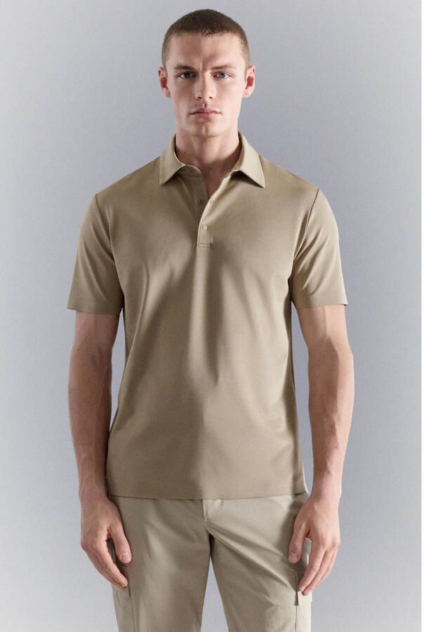 Mango Man slim polo beige