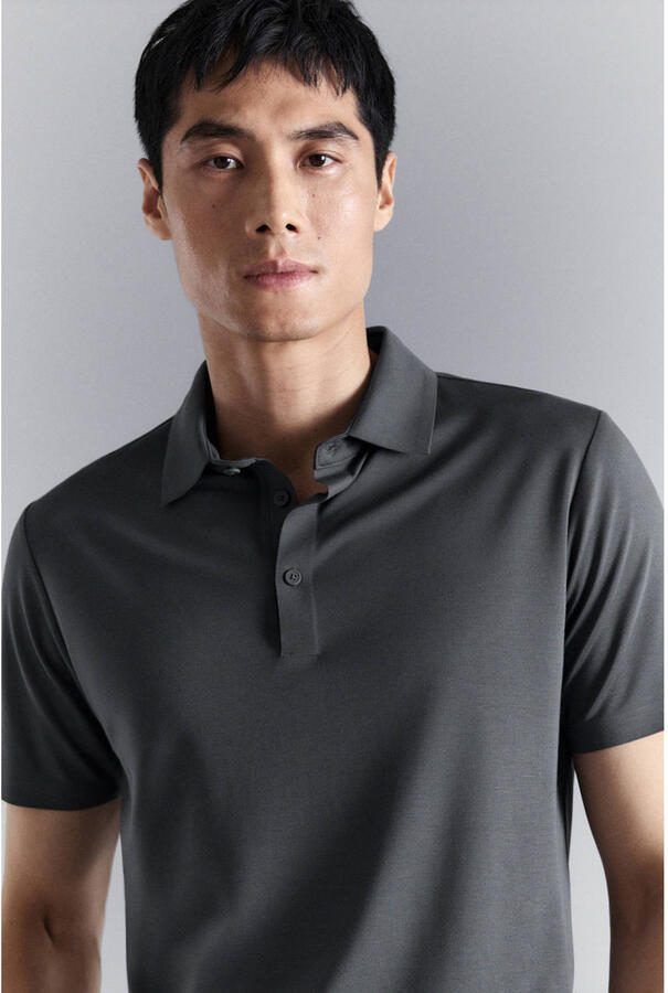 Mango Man slim polo grijs - Foto 3