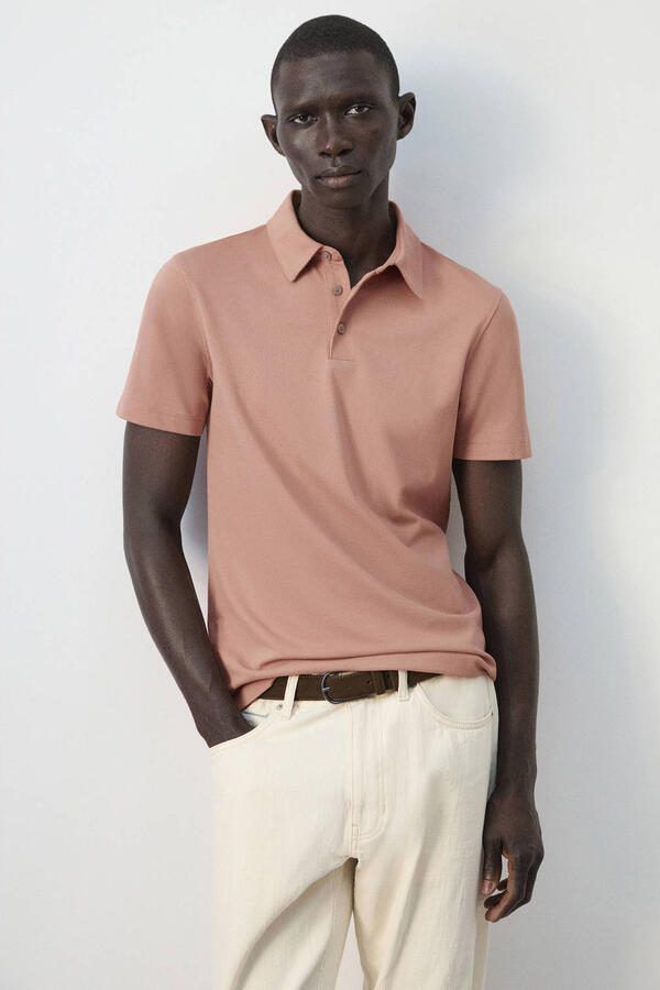 Mango Man slim polo oranje - Foto 3