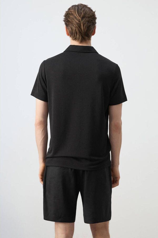 Mango Man slim polo zwart - Foto 3