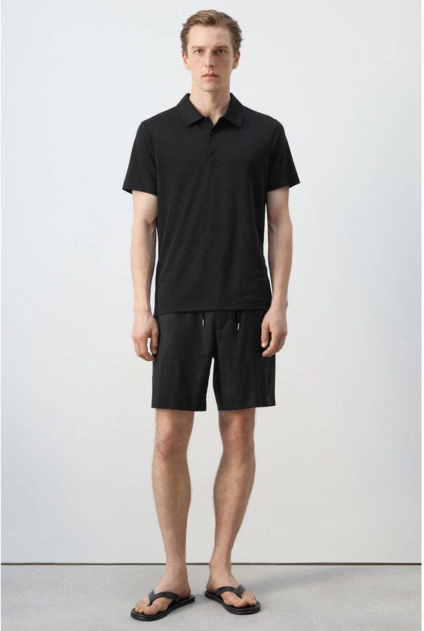 Mango Man slim polo zwart - Foto 2
