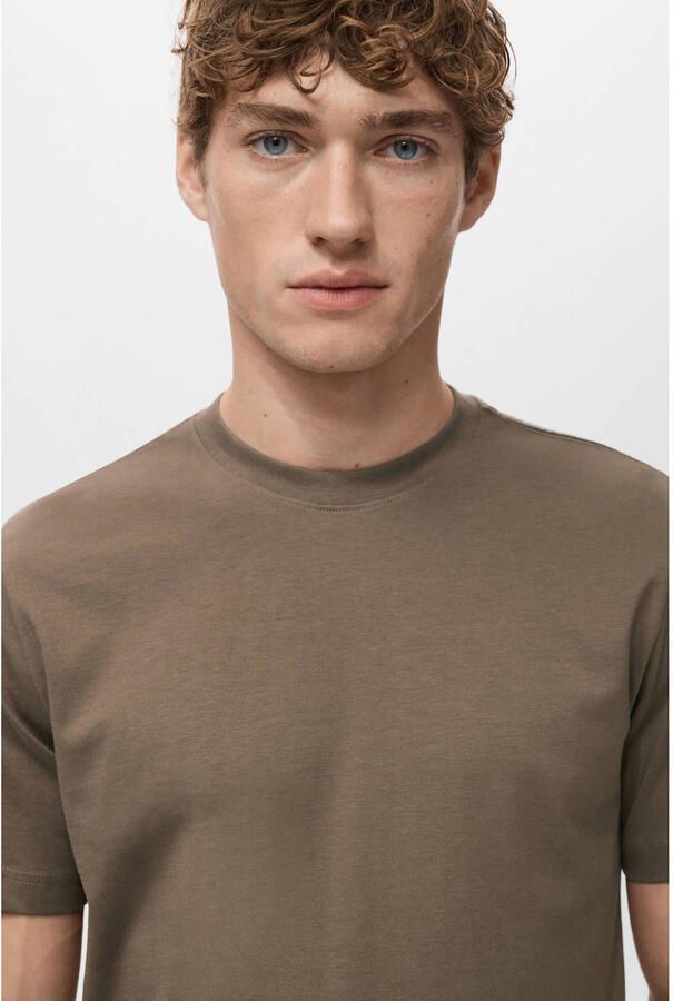 Mango Man slim T-shirt bruin - Foto 2