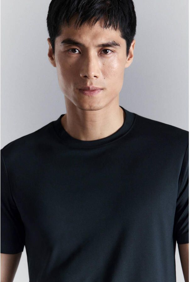 Mango Man slim T-shirt donkerblauw - Foto 2