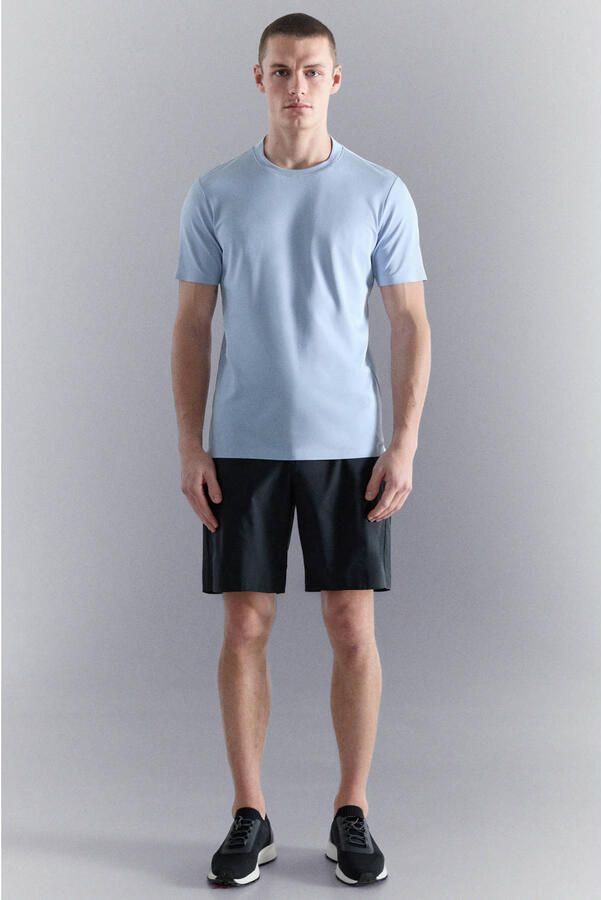 Mango Man slim T-shirt lichtblauw - Foto 2
