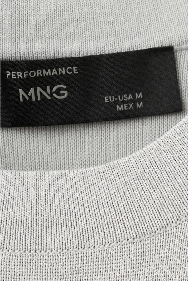 Mango Man slim T-shirt lichtgrijs - Foto 2