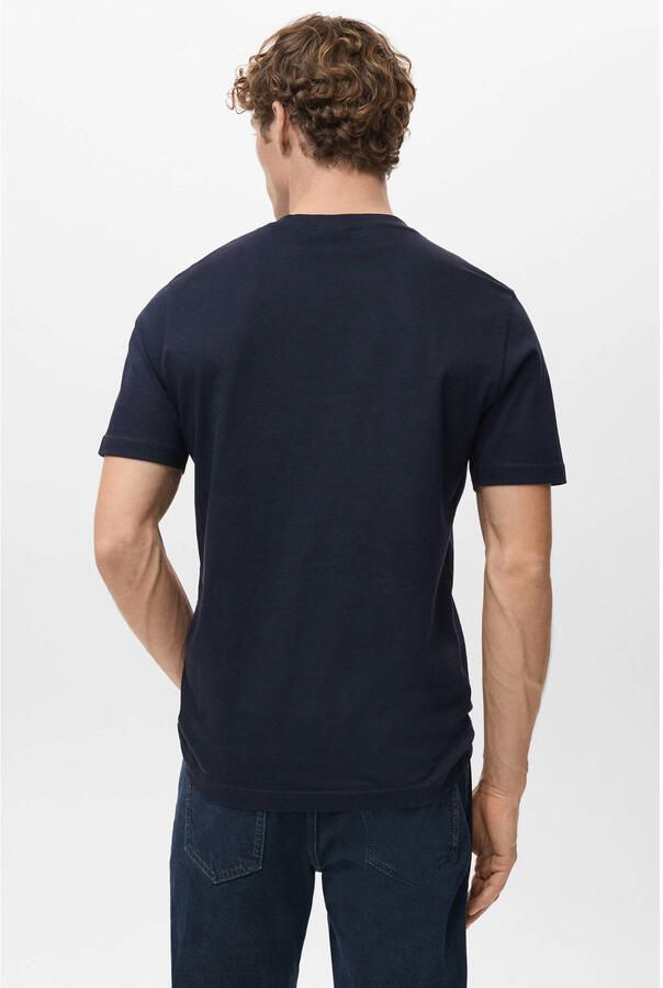 Mango Man slim T-shirt marineblauw - Foto 2