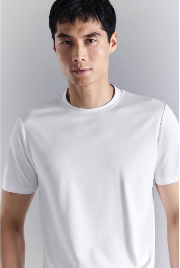 Mango Man slim T-shirt wit - Foto 2
