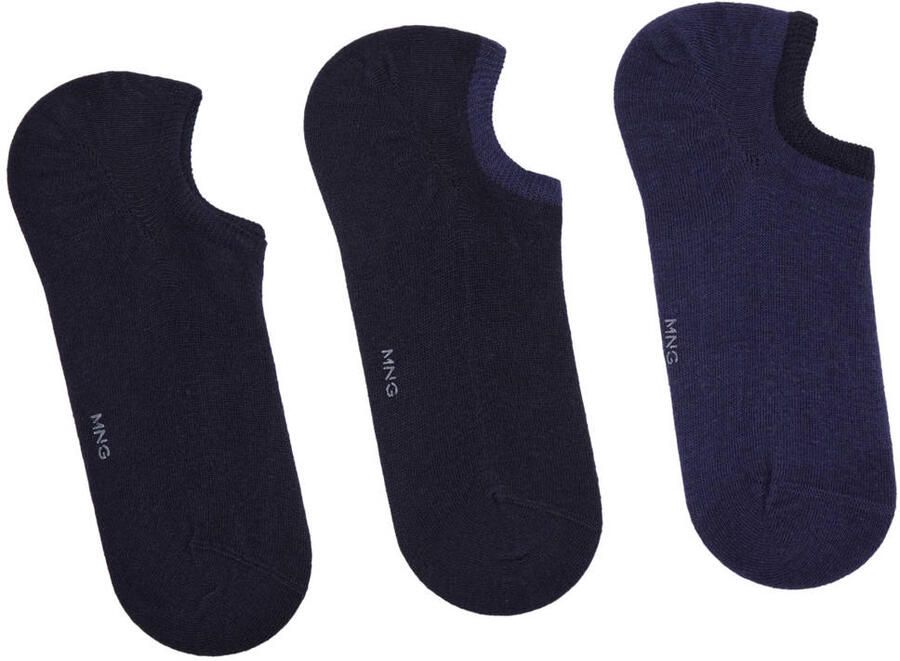 Mango Man sneakersokken set van 3 blauw