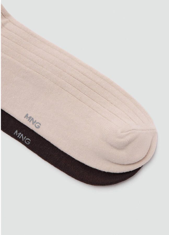 Mango Man sokken set van 2 beige bruin - Foto 2