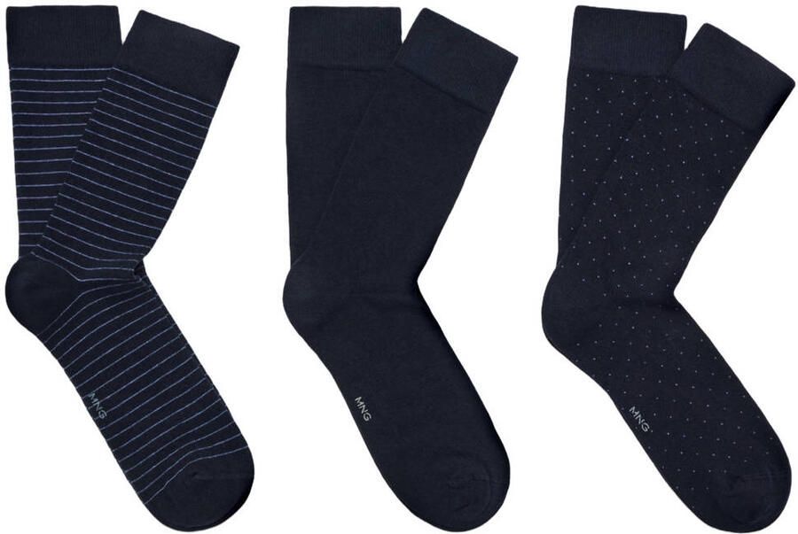 Mango Man sokken set van 3 donkerblauw
