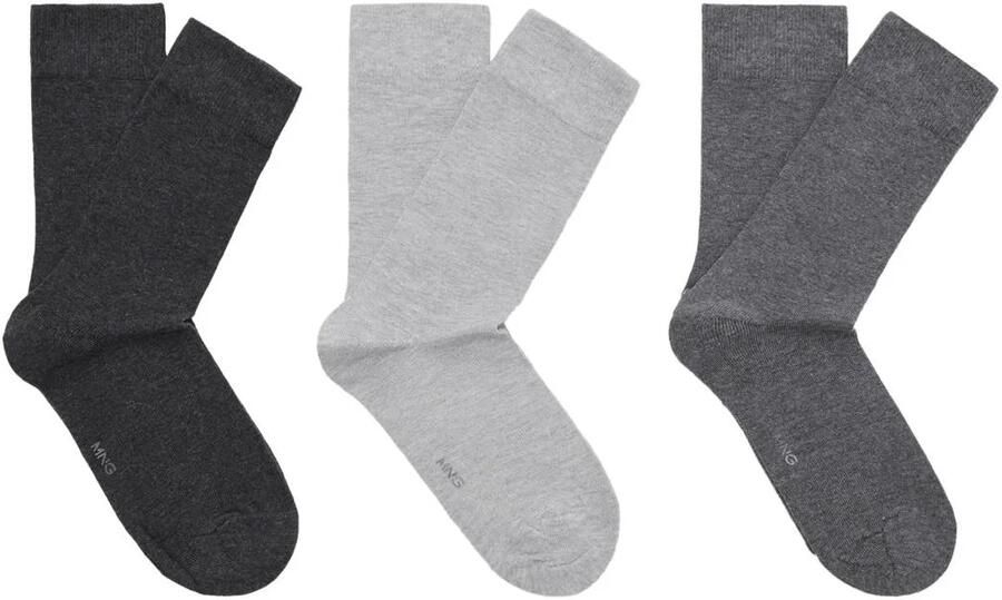 Mango Man sokken set van 3 grijs