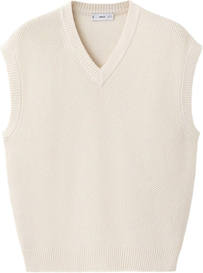 Mango Man spencer met textuur beige