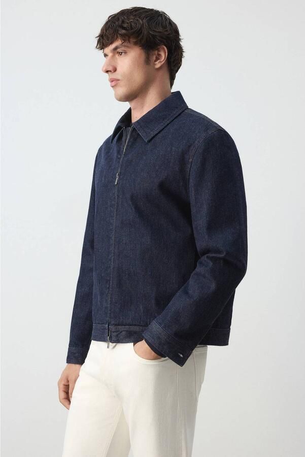 Mango Man spijkerjas changeant blauw - Foto 3