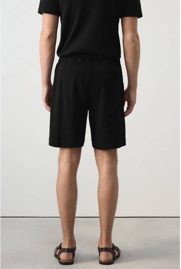 Mango Man straight leg casual short zwart - Foto 2