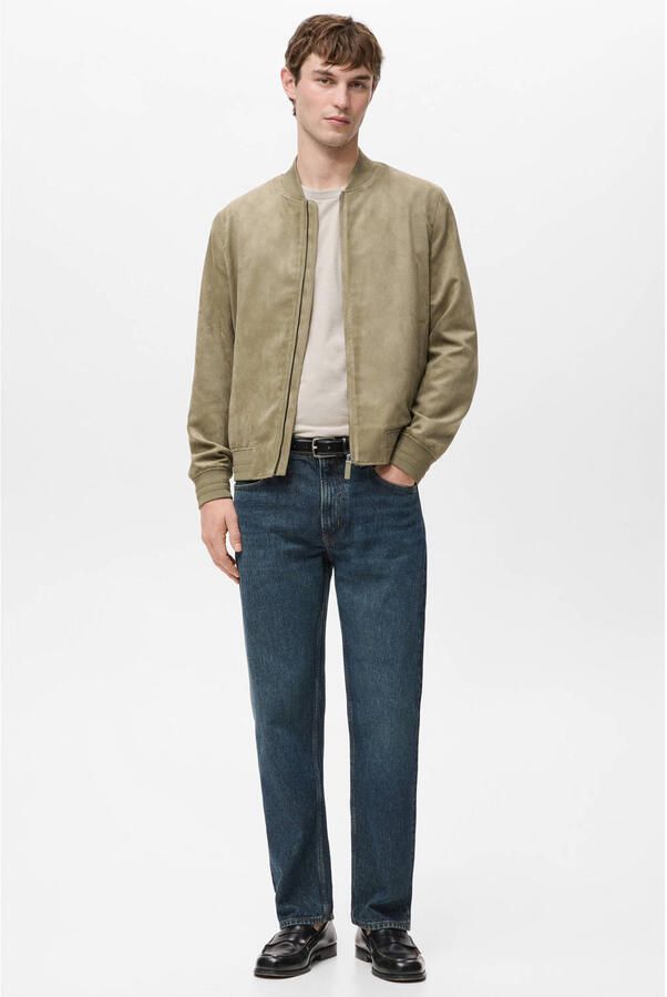 Mango Man suede bomberjack beige - Foto 3