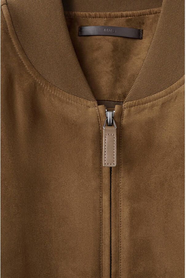 Mango Man suede bomberjack bruin - Foto 2