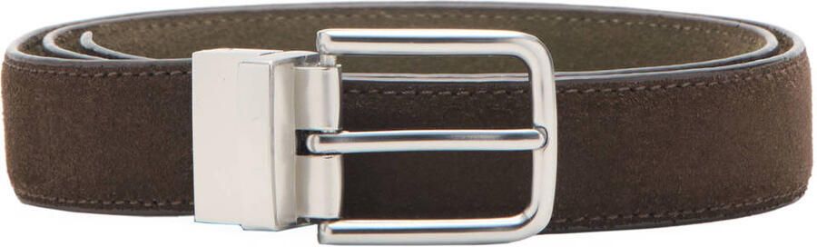 Mango Man suede riem bruin