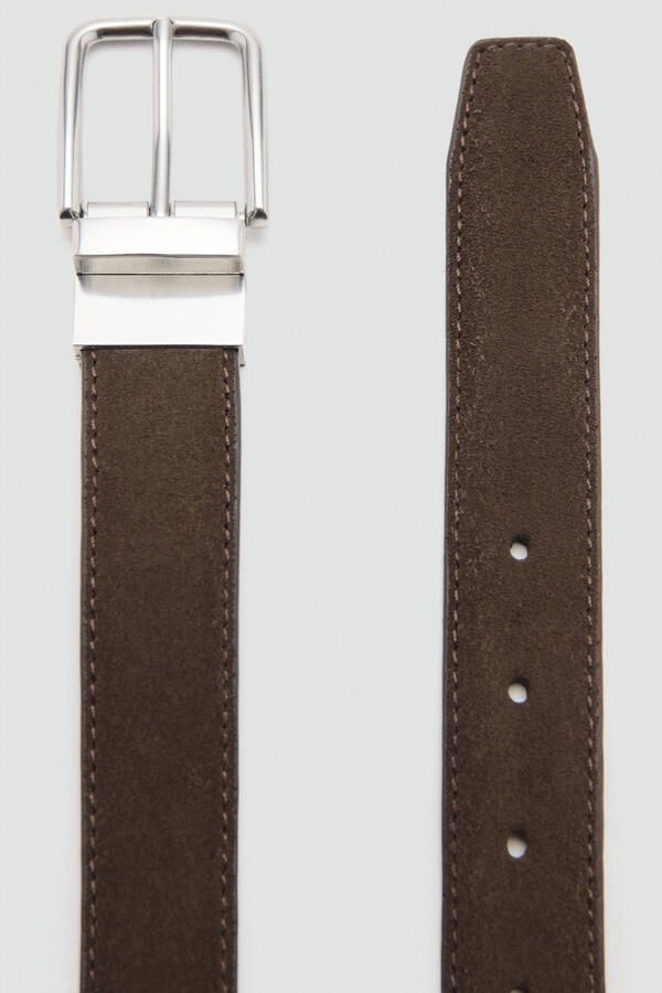 Mango Man suede riem bruin - Foto 2