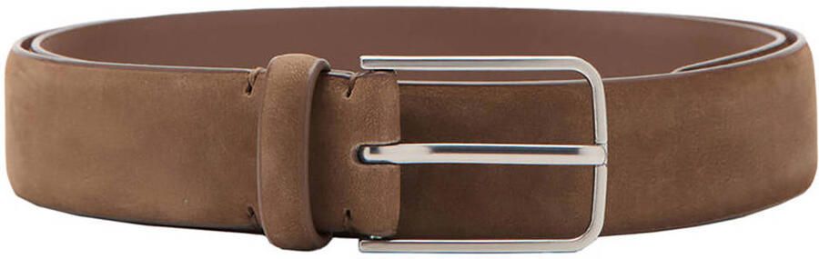 Mango Man suede riem bruin