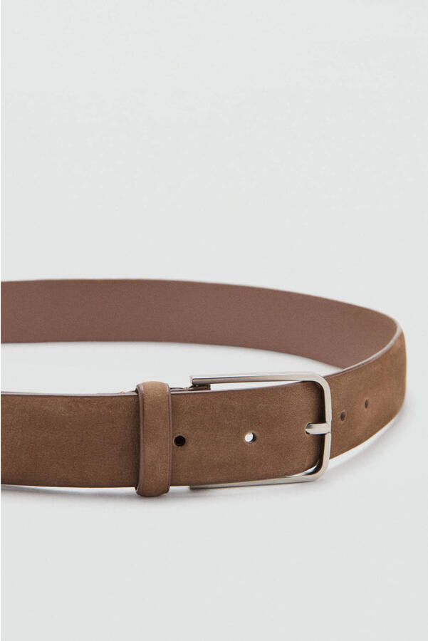 Mango Man suede riem bruin - Foto 2