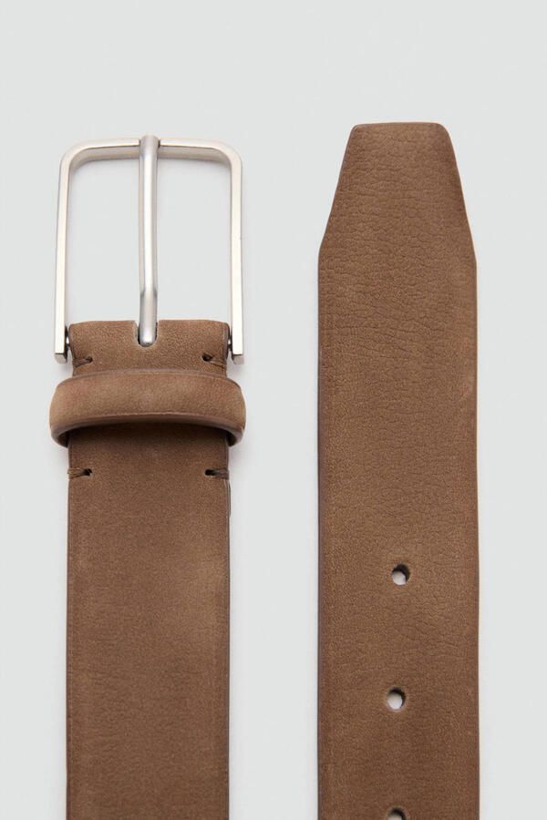 Mango Man suede riem bruin - Foto 3