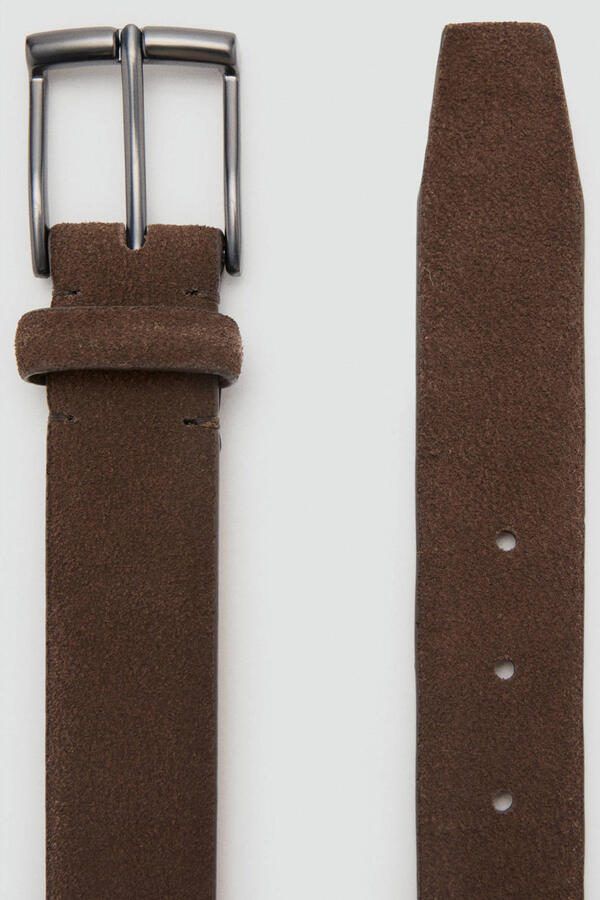 Mango Man suede riem bruin - Foto 2