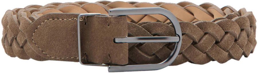 Mango Man suede riem bruin