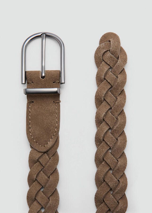 Mango Man suede riem bruin - Foto 2