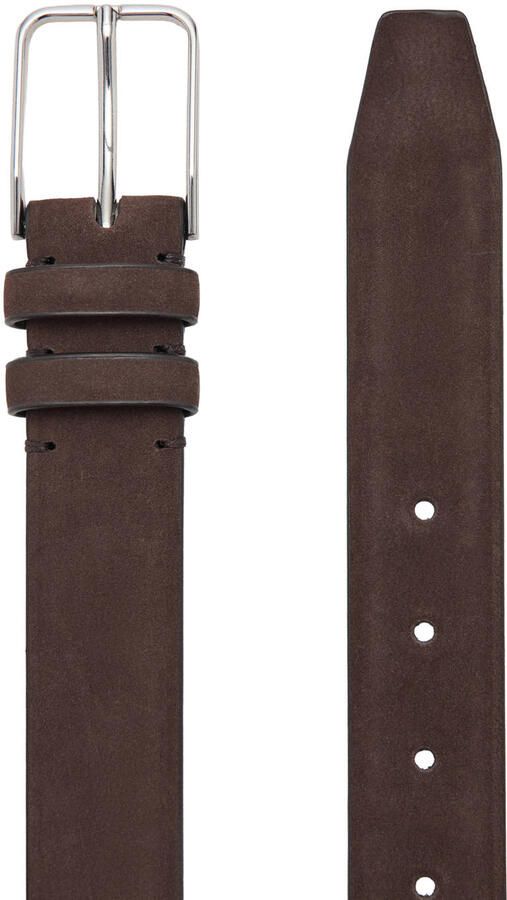 Mango Man suede riem donkerbruin - Foto 2