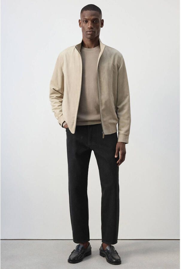 Mango Man suèdelook bomberjack lichtbeige - Foto 2