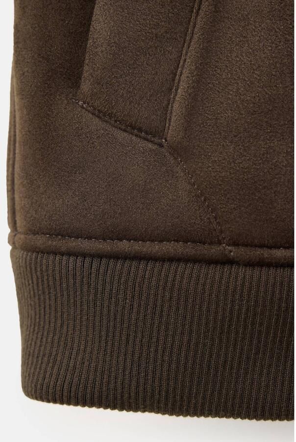 Mango Man suèdelook winterjas met teddy details middenbruin - Foto 2
