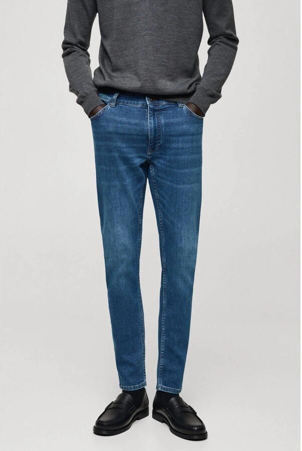 Mango Man super skinny jeans changeant blauw - Foto 2