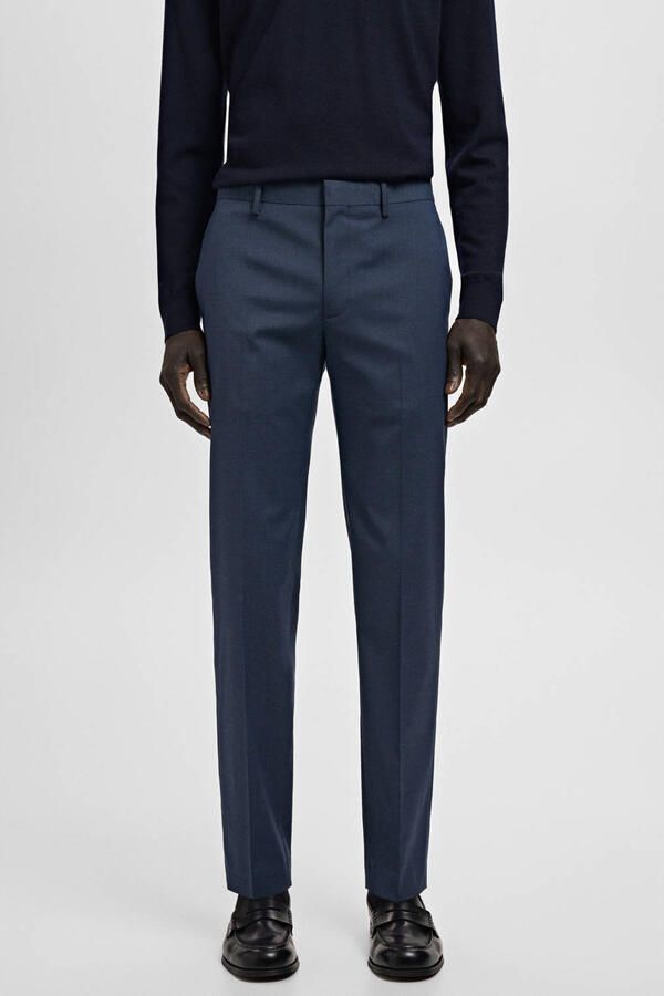 Mango Man super slim pantalon middenblauw