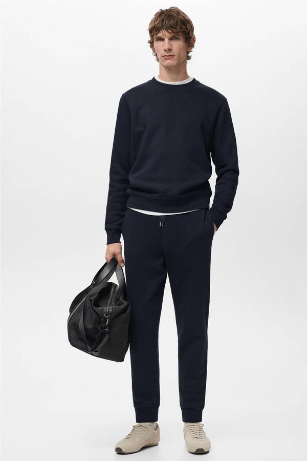 Mango Man sweater donkerblauw - Foto 3