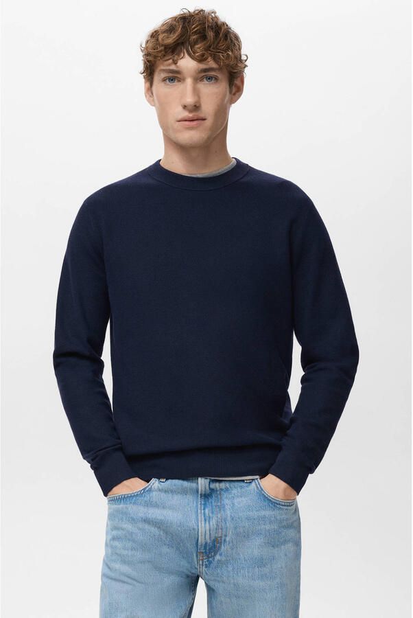 Mango Man sweater donkerblauw