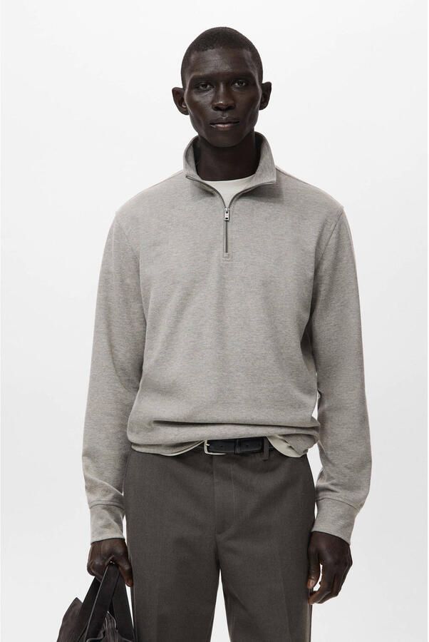 Mango Man sweater grijs