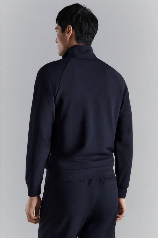 Mango Man sweatvest donkerblauw - Foto 3